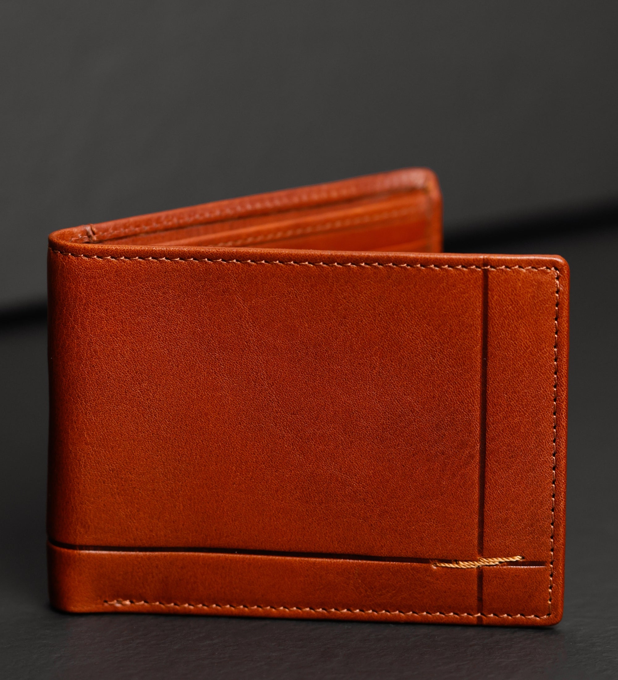 Portefeuille pliant effet cuir vintage pour homme-25