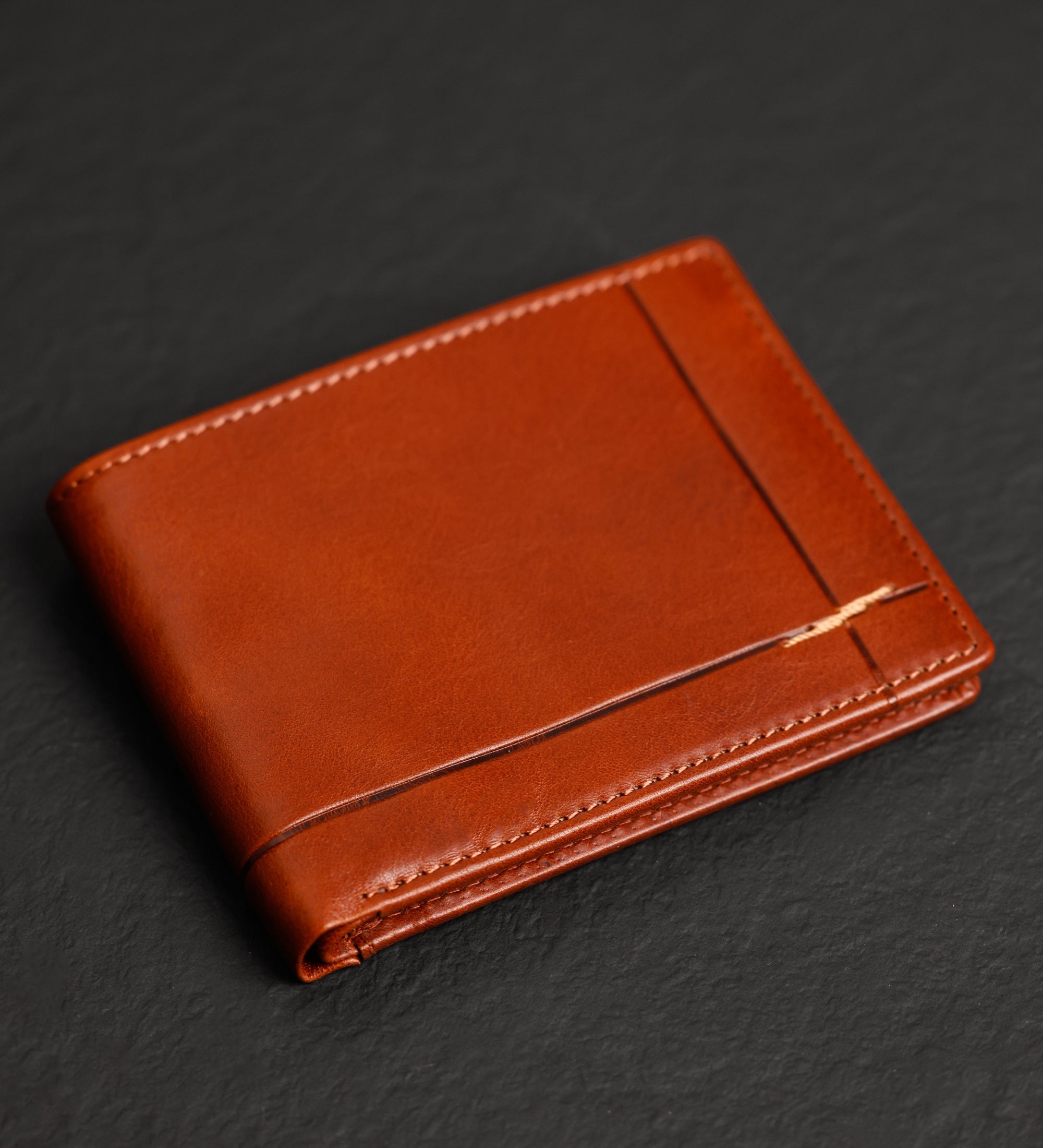 Portefeuille pliant effet cuir vintage pour homme-26