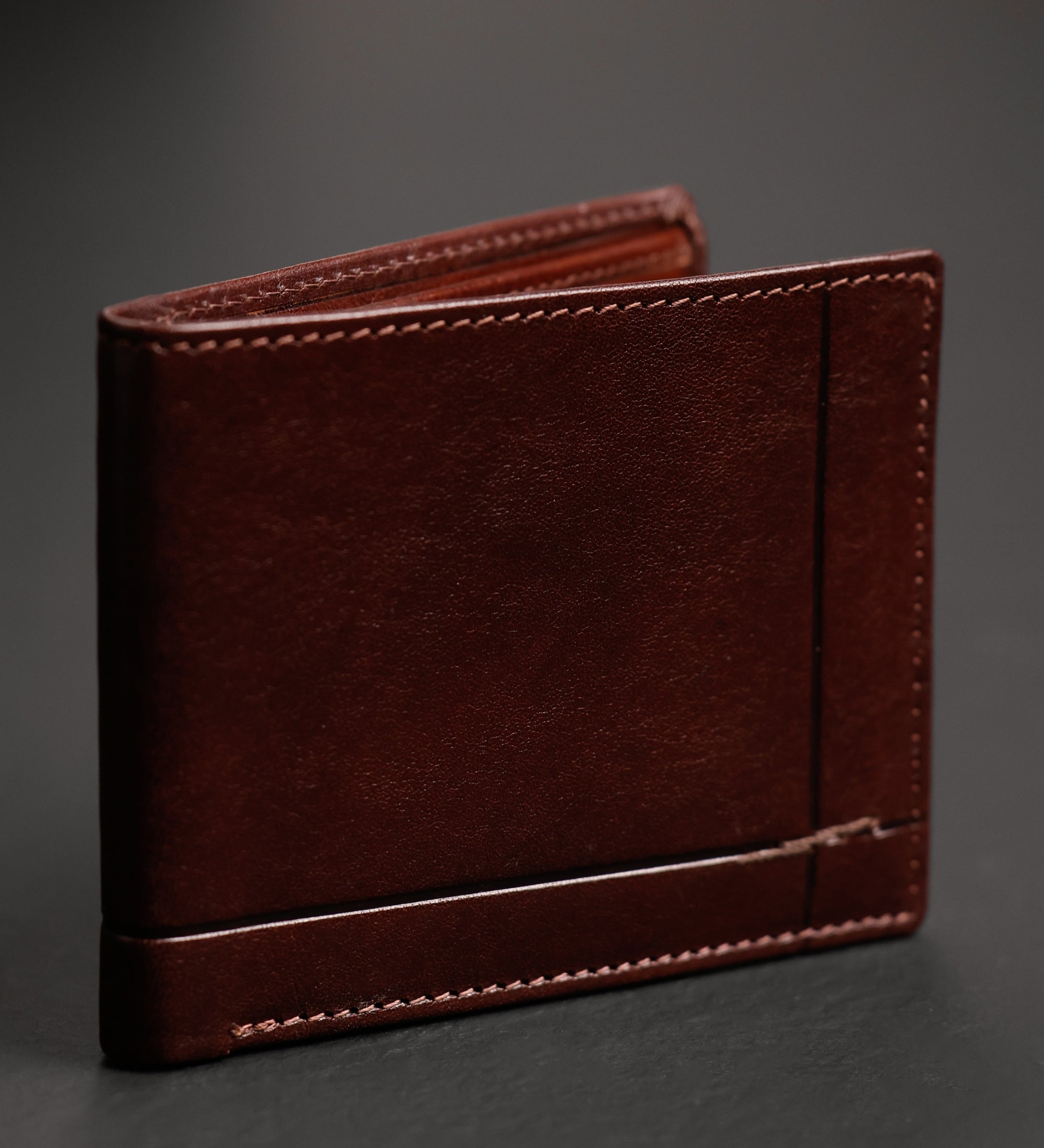 Portefeuille pliant effet cuir vintage pour homme-4