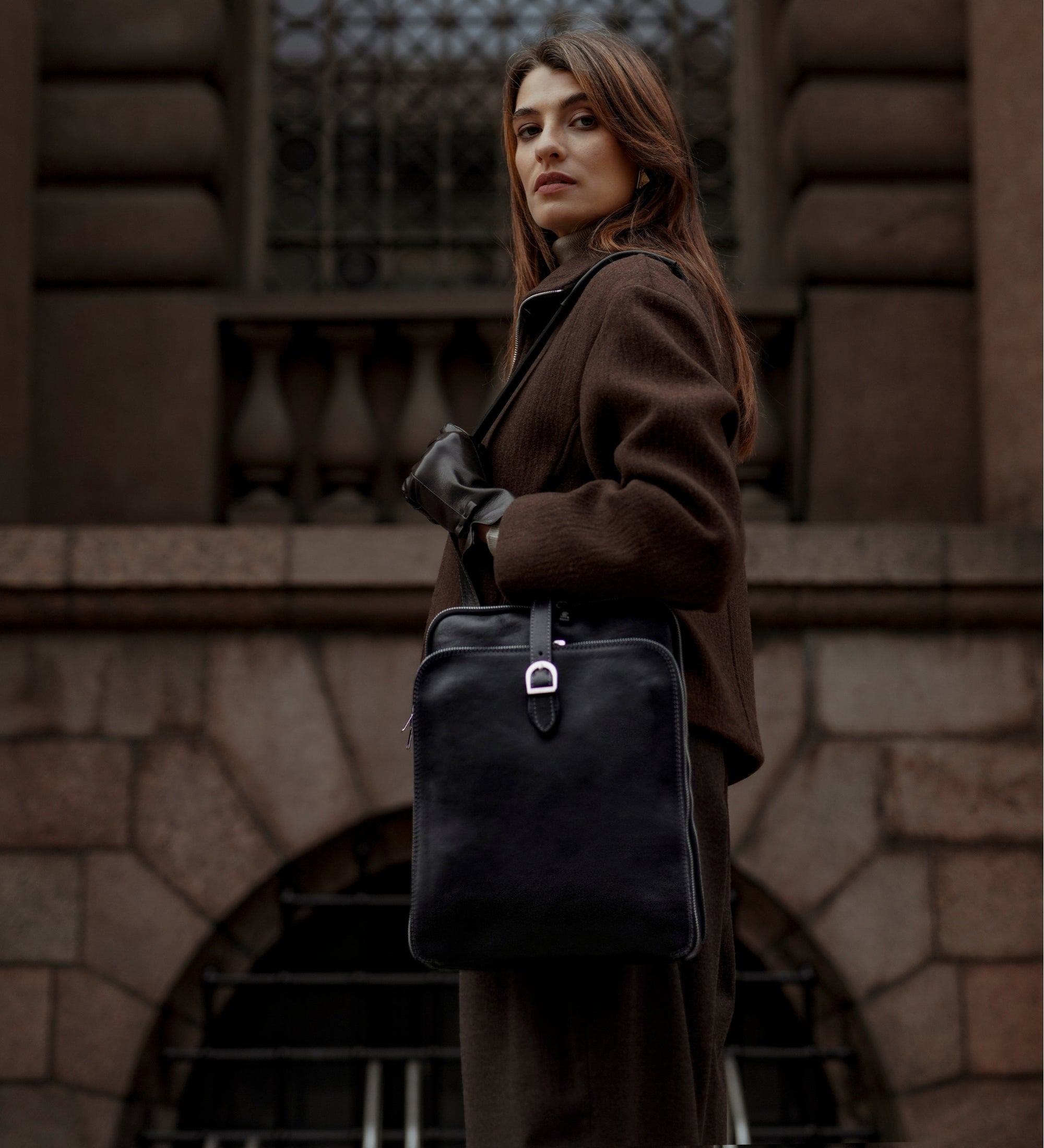 Sac à dos convertible effet cuir multi-poches-14
