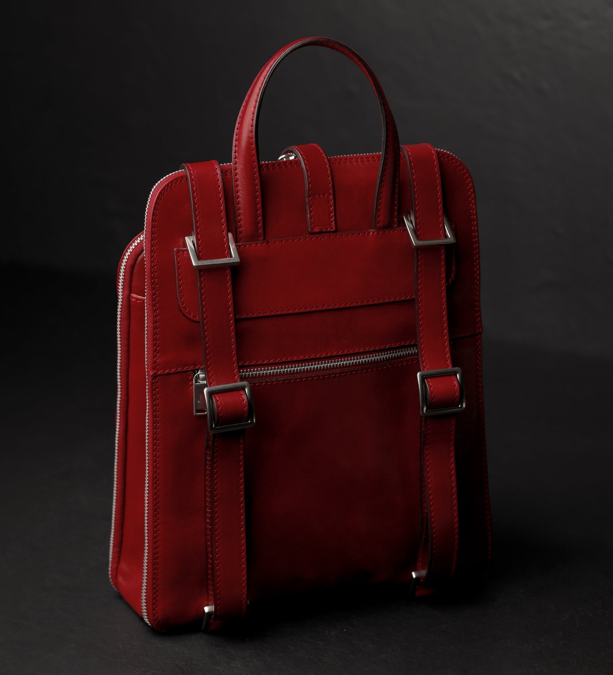 Sac à dos convertible effet cuir multi-poches-46