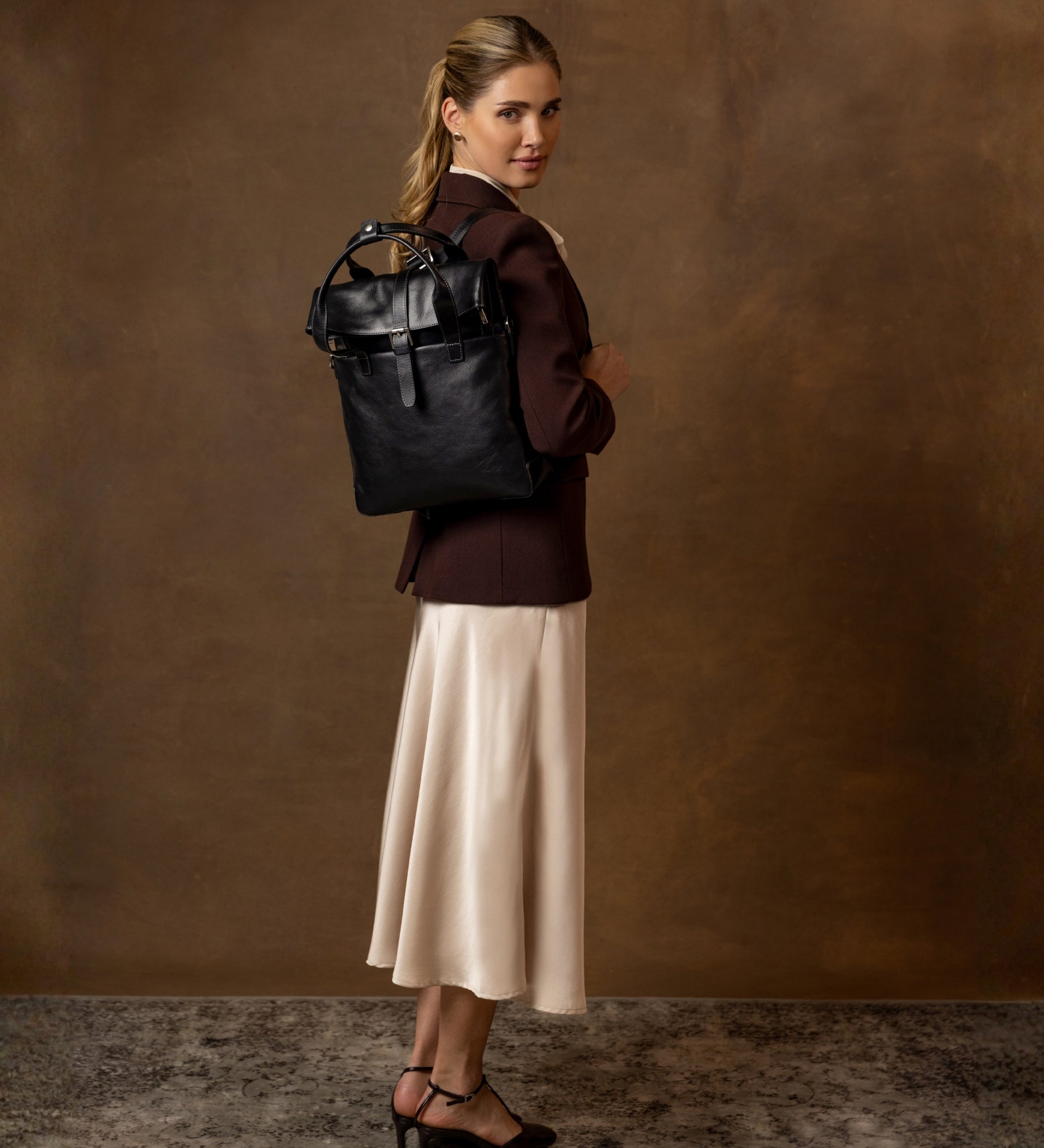 Sac à dos convertible effet cuir pour femme-16