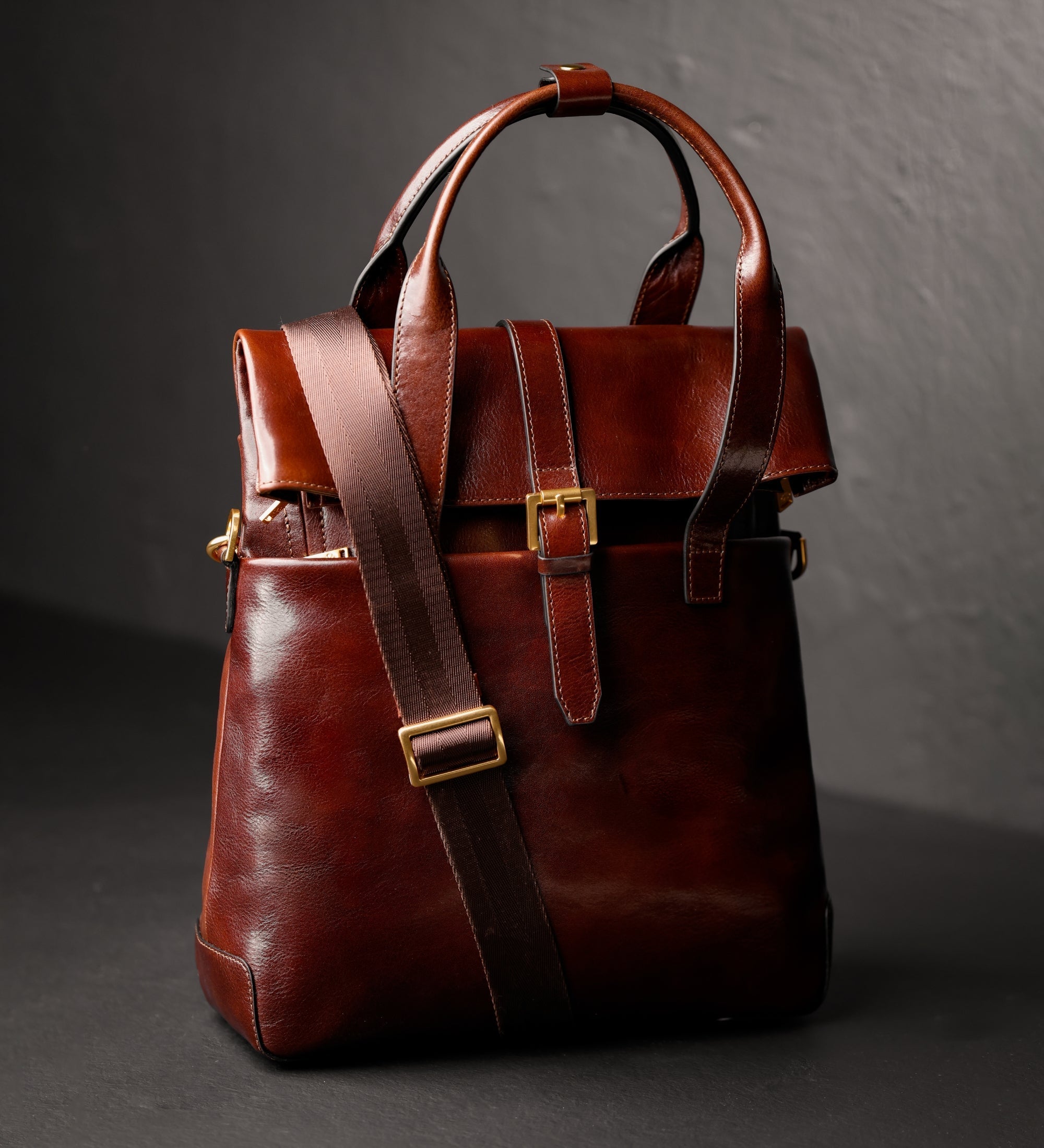 Sac à dos convertible effet cuir pour femme-5