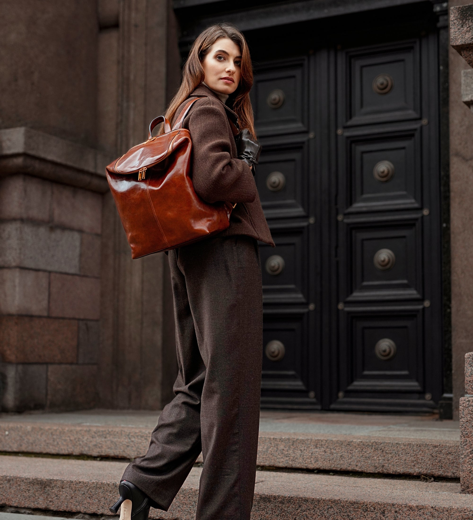 Sac à dos effet cuir élégant pour femme-28