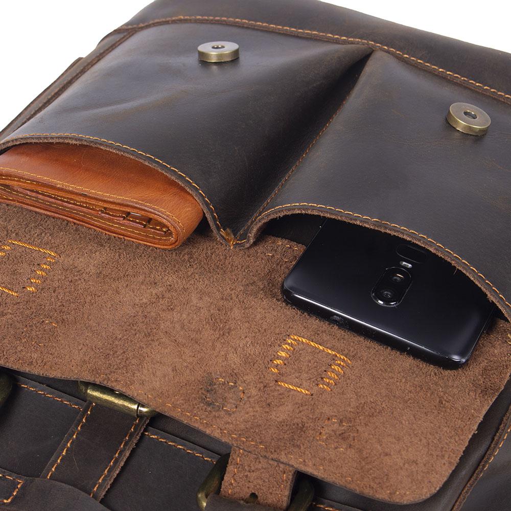 Sac à dos ordinateur effet cuir pour homme-16