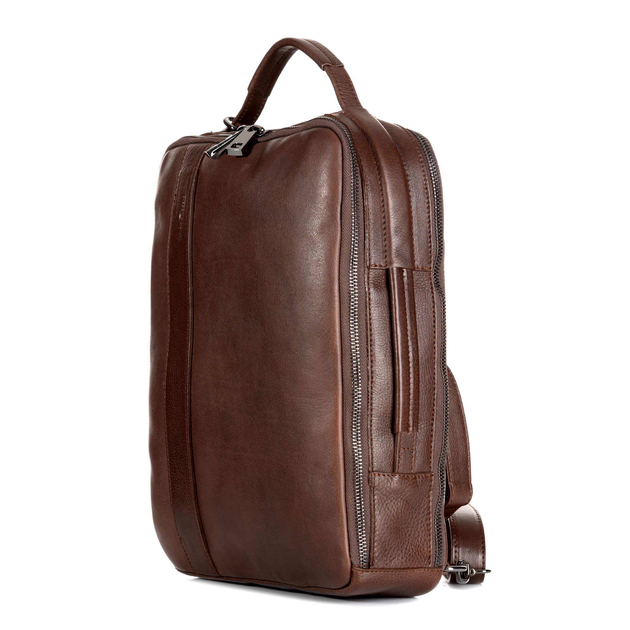 Sac à dos premium effet cuir marron-4