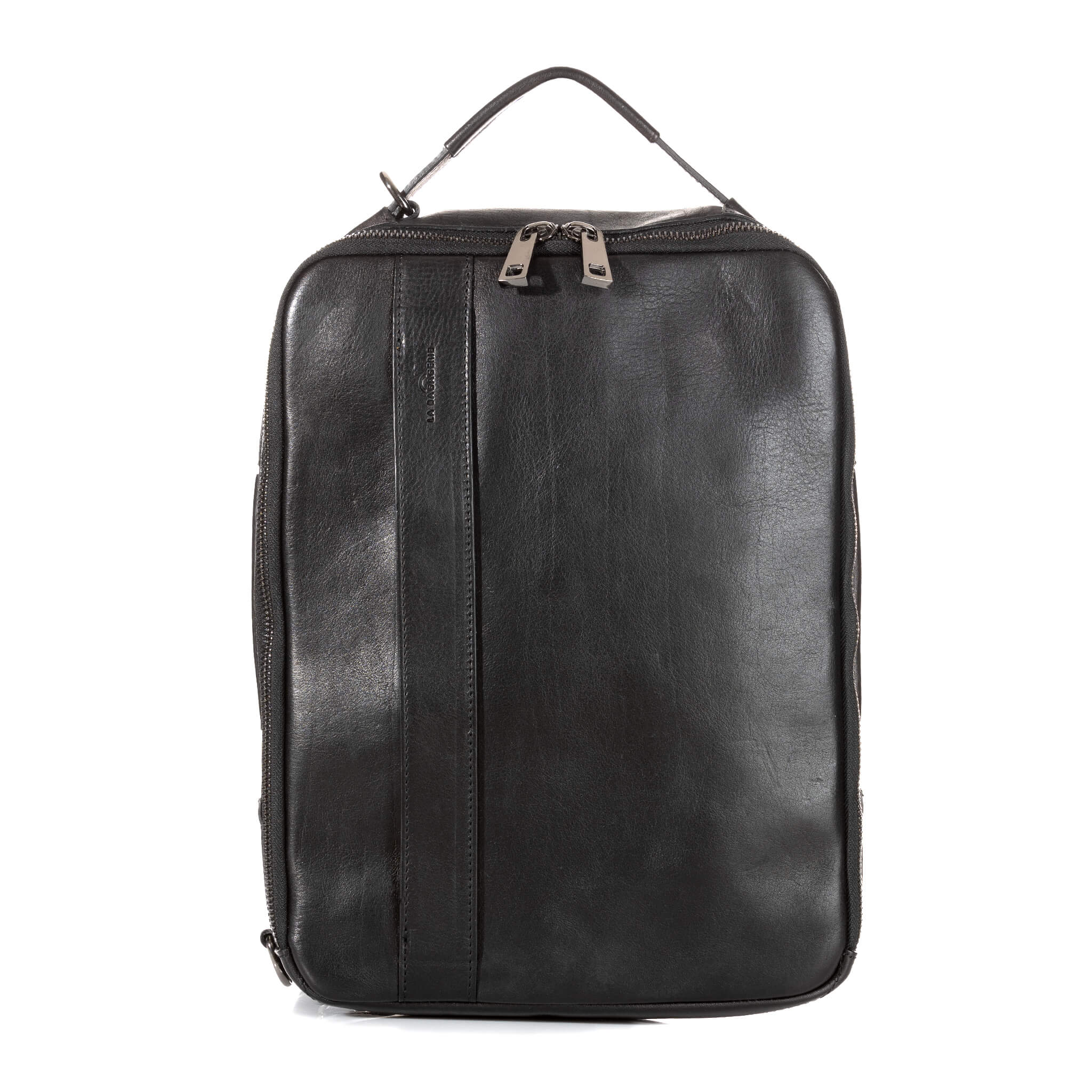 Sac à dos premium effet cuir noir-1