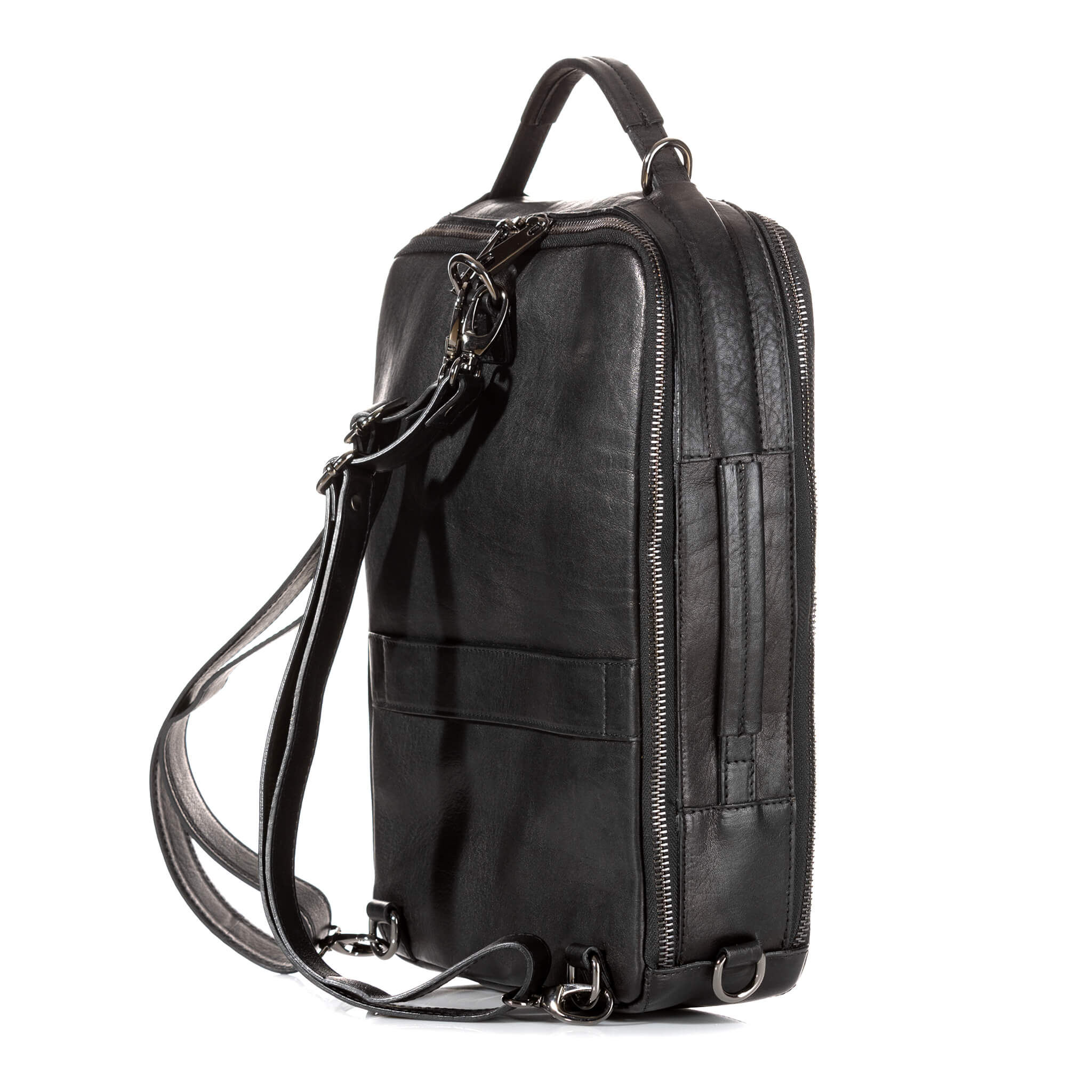 Sac à dos premium effet cuir noir-4