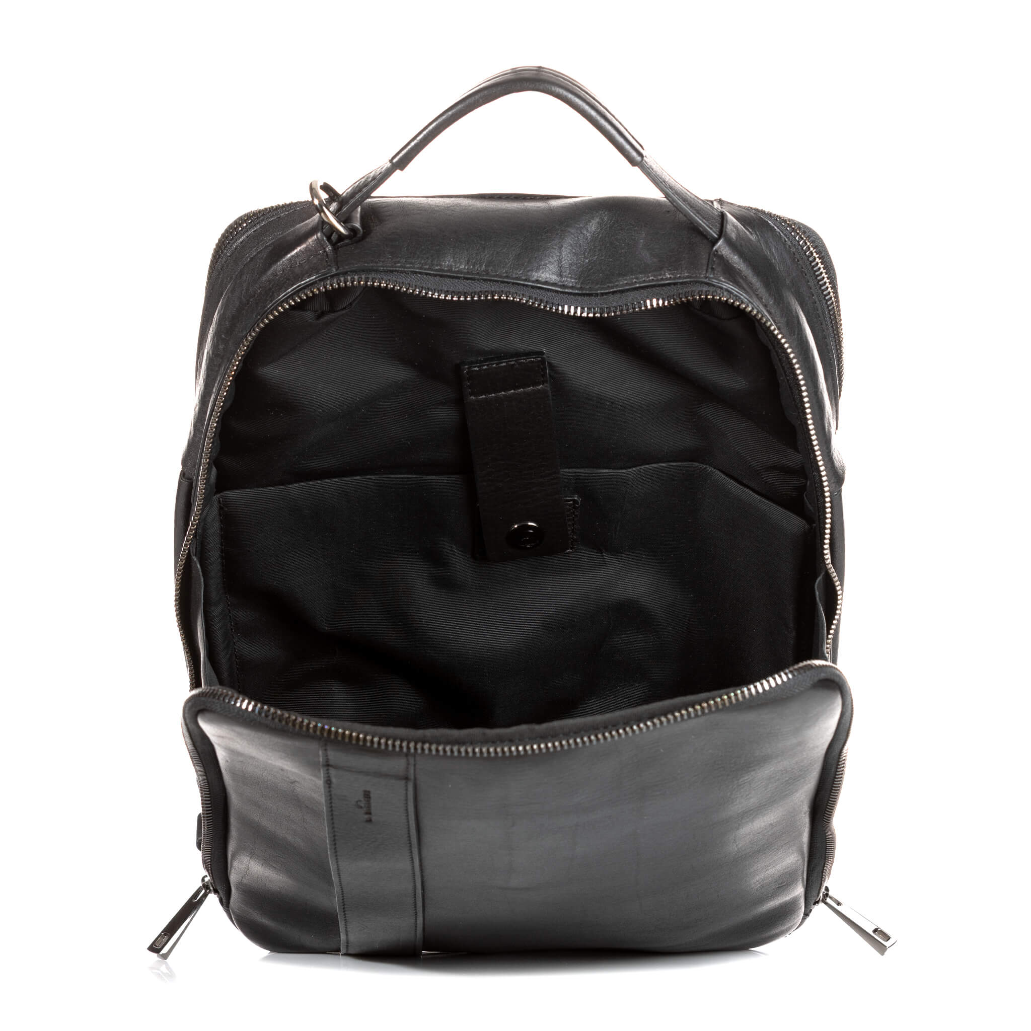 Sac à dos premium effet cuir noir-5