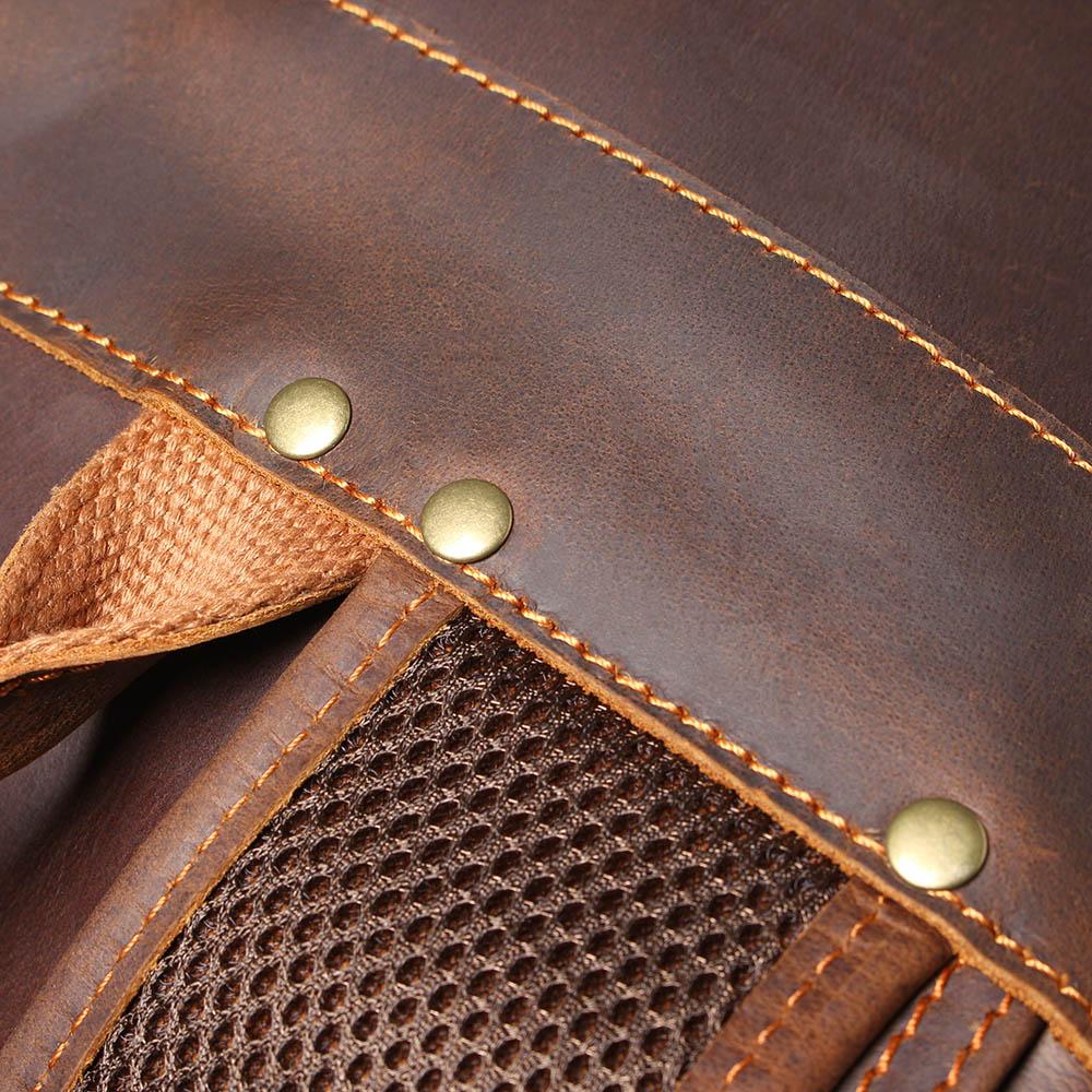 Sac à dos randonnée effet cuir marron-26