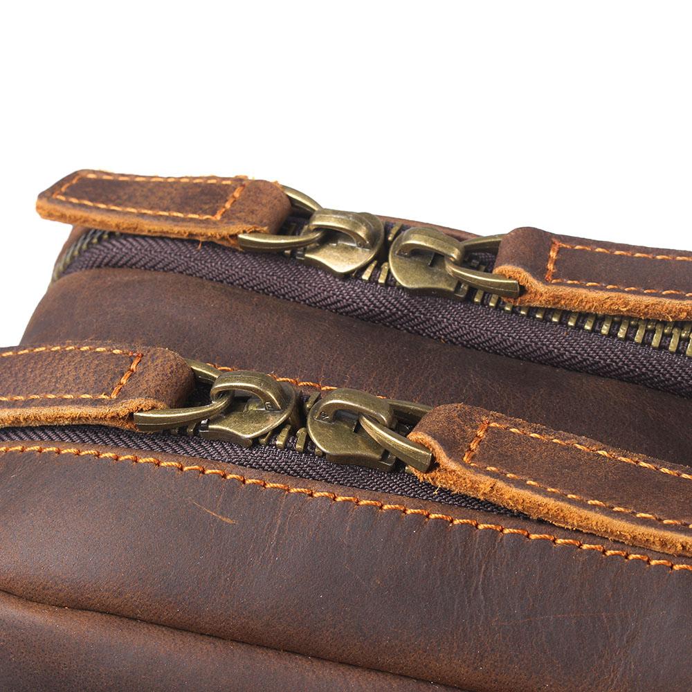 Sac à dos randonnée effet cuir marron-32