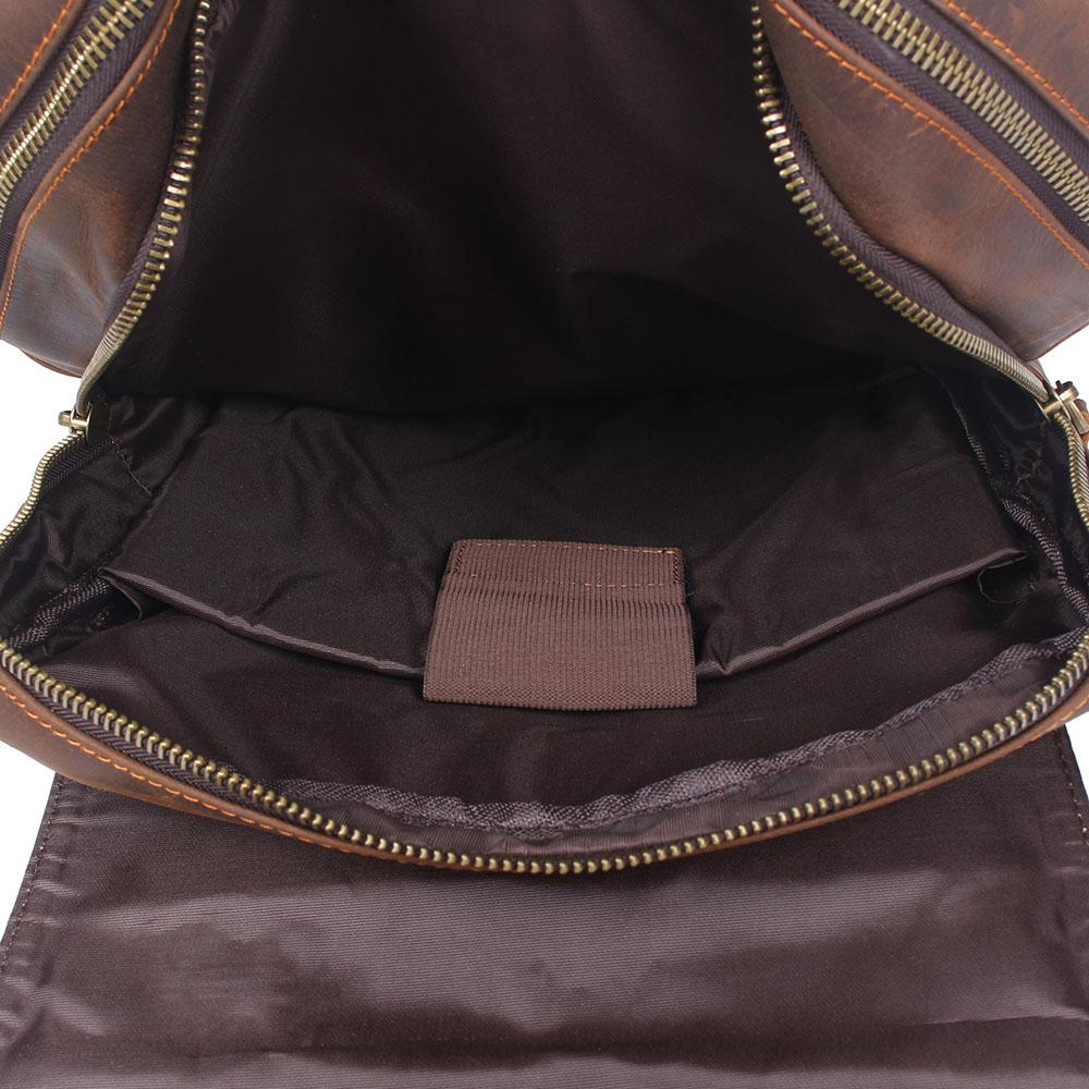 Sac à dos randonnée effet cuir marron-8