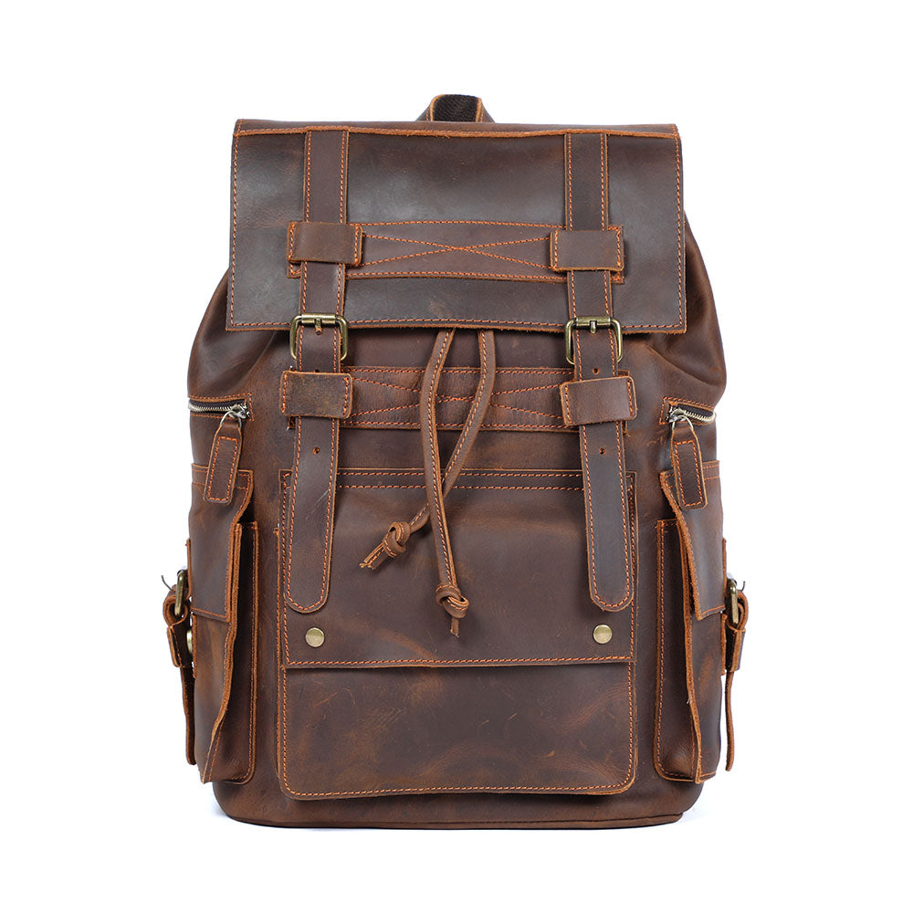 Sac à dos rétro effet cuir pour homme-1