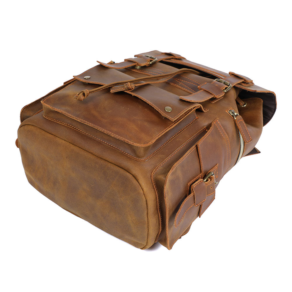 Sac à dos rétro effet cuir pour homme-10