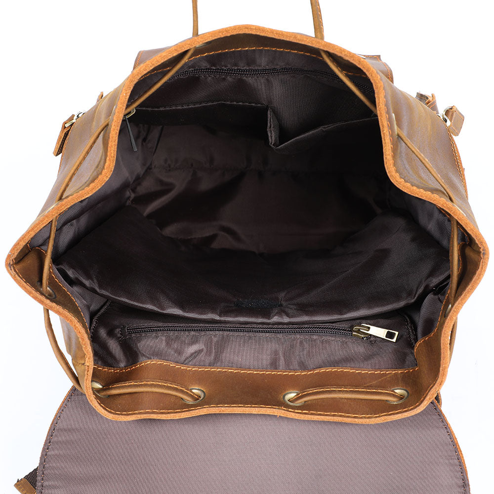 Sac à dos rétro effet cuir pour homme-12