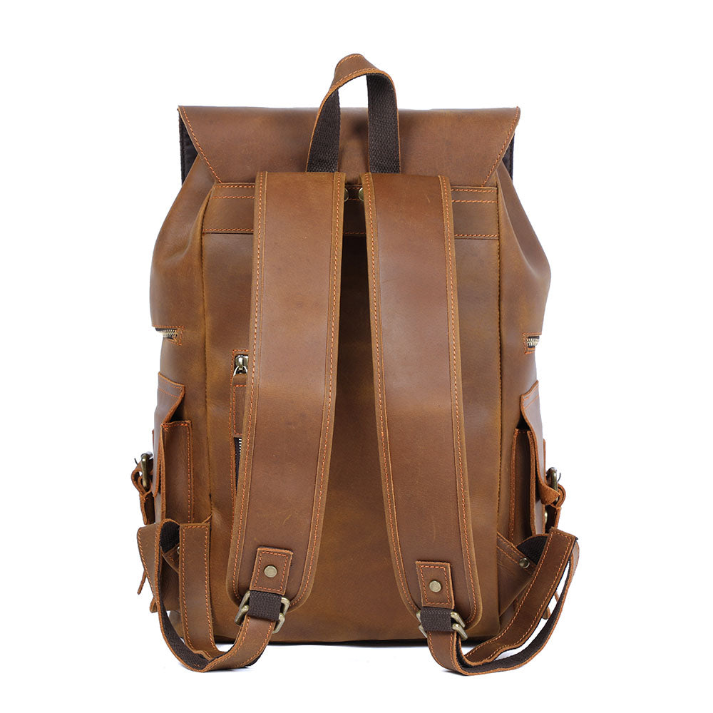 Sac à dos rétro effet cuir pour homme-14