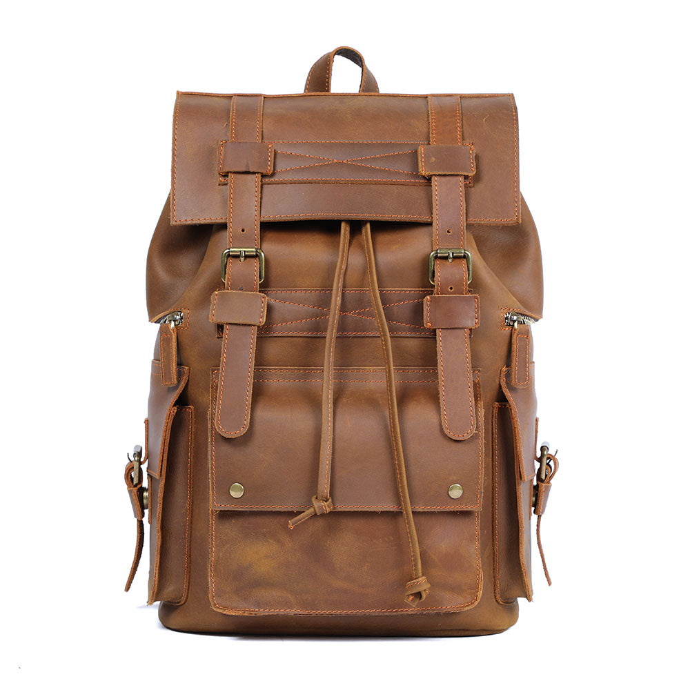 Sac à dos rétro effet cuir pour homme-2