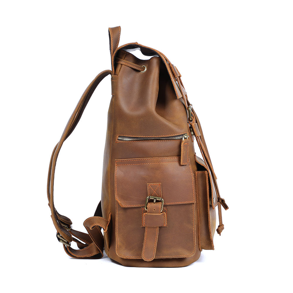 Sac à dos rétro effet cuir pour homme-7