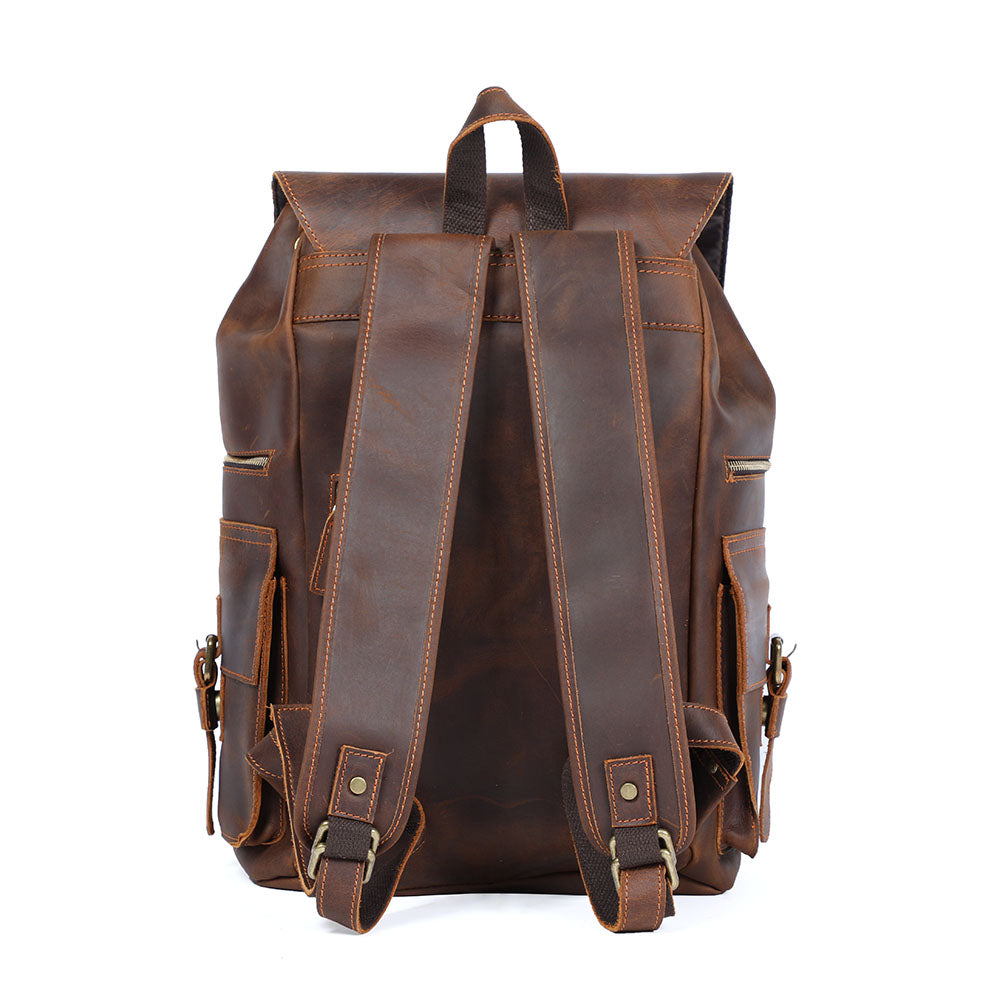 Sac à dos rétro effet cuir pour homme-8