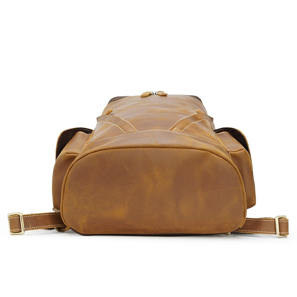 Sac à dos souple effet cuir café-11