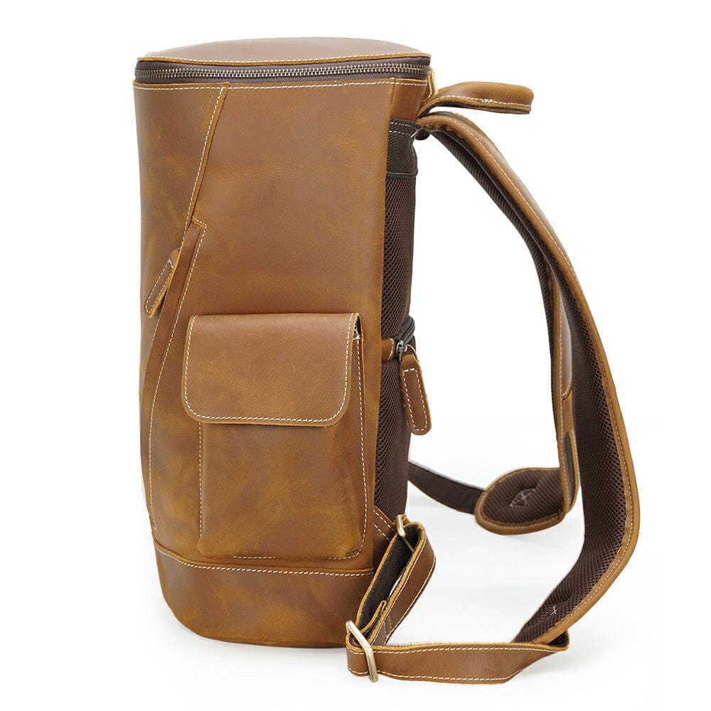 Sac à dos souple effet cuir café-6