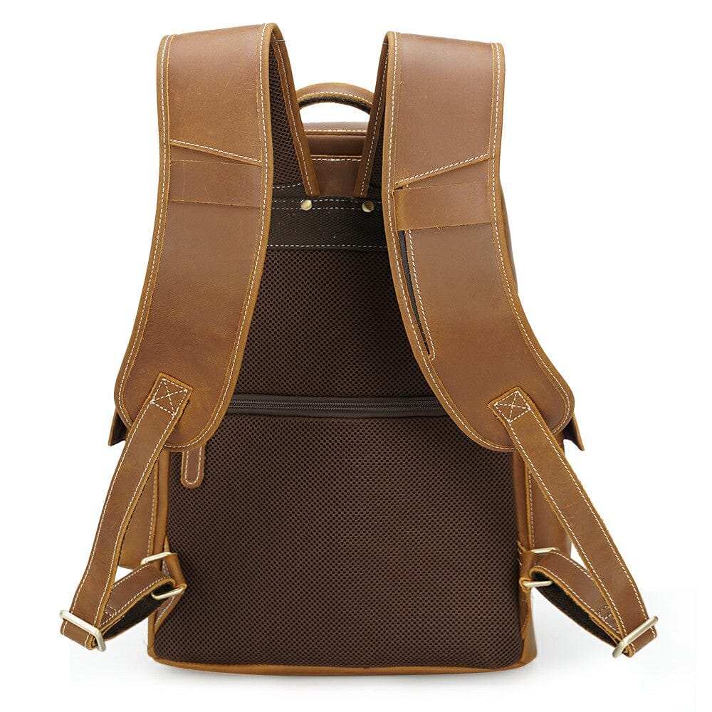 Sac à dos souple effet cuir café-8