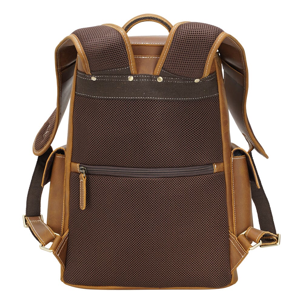 Sac à dos souple effet cuir café-9