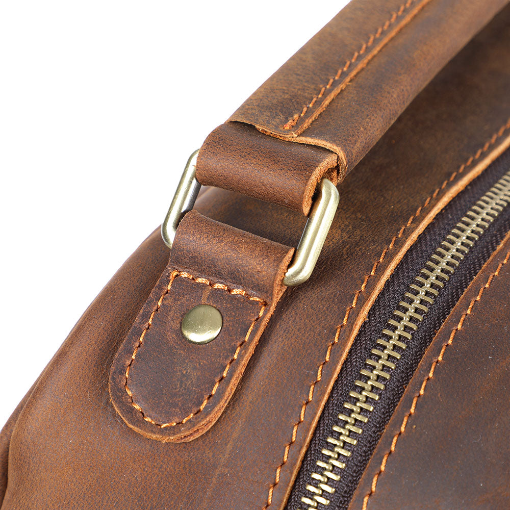 Sac à dos souple effet cuir café pour femme-13