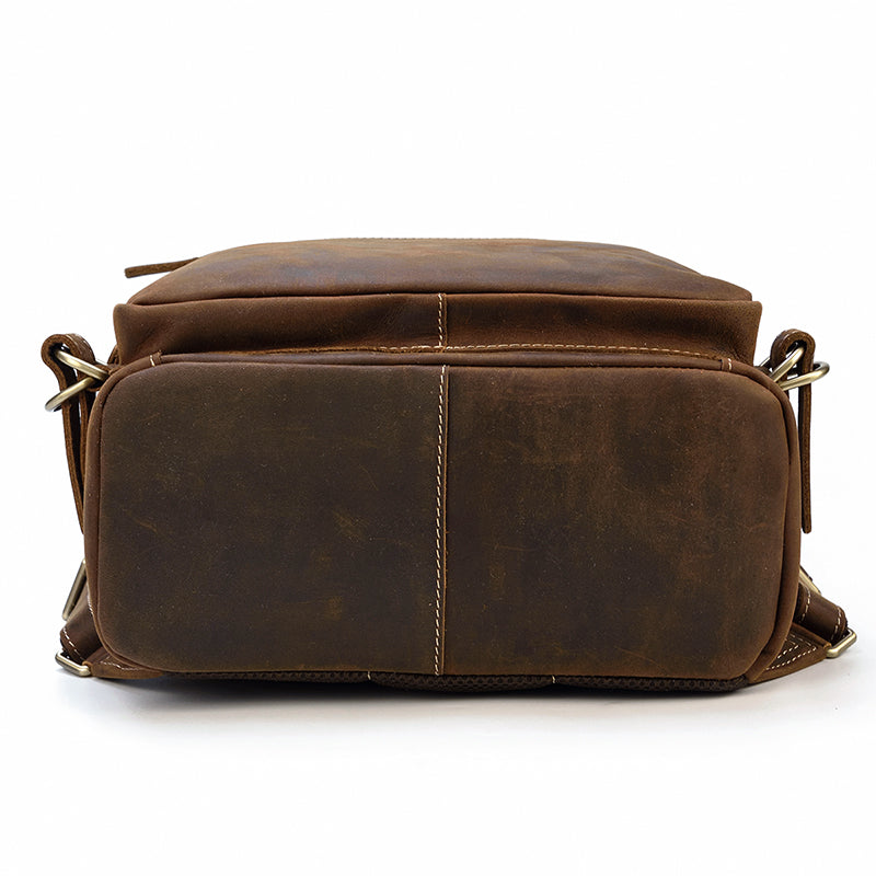 Sac à dos urbain effet cuir marron-13