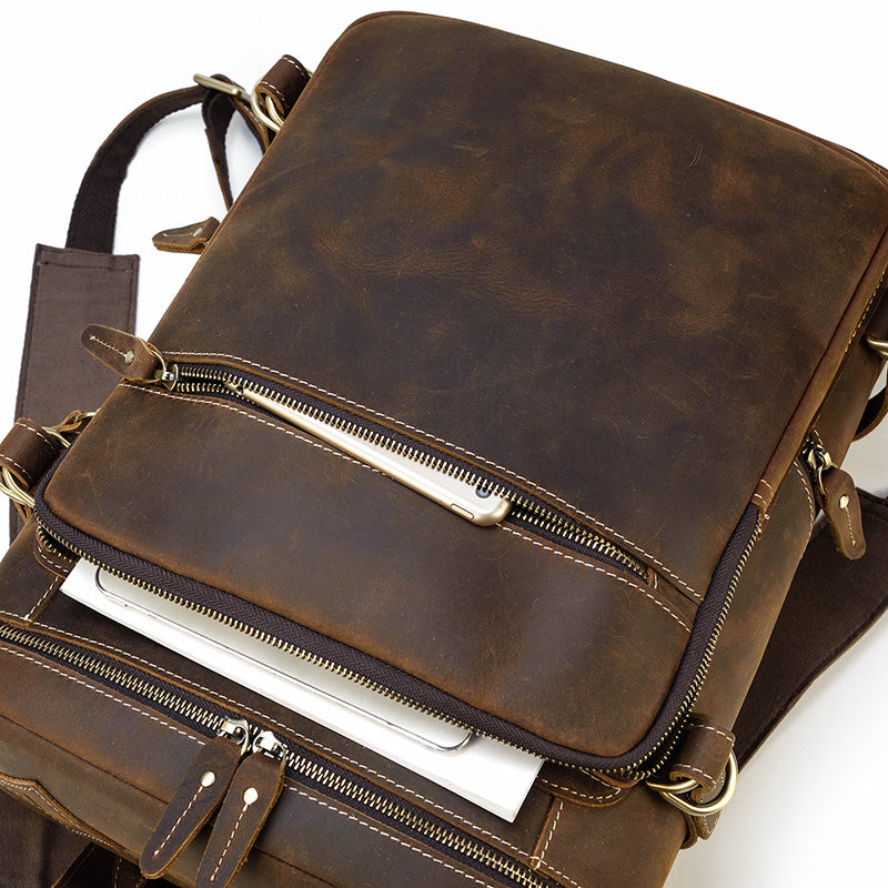 Sac à dos urbain effet cuir marron-15