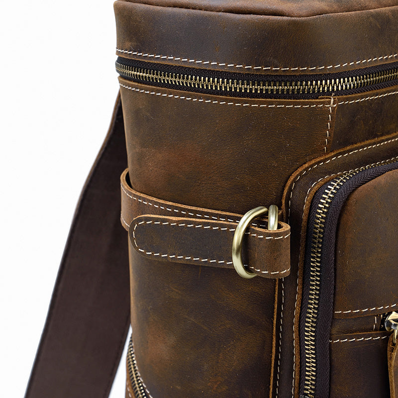 Sac à dos urbain effet cuir marron-21