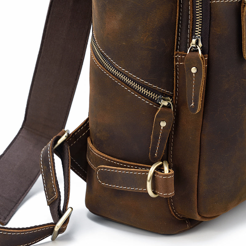 Sac à dos urbain effet cuir marron-22