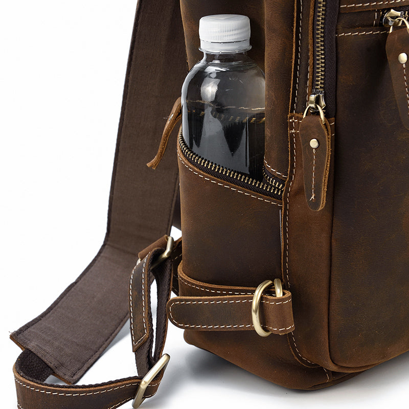 Sac à dos urbain effet cuir marron-23