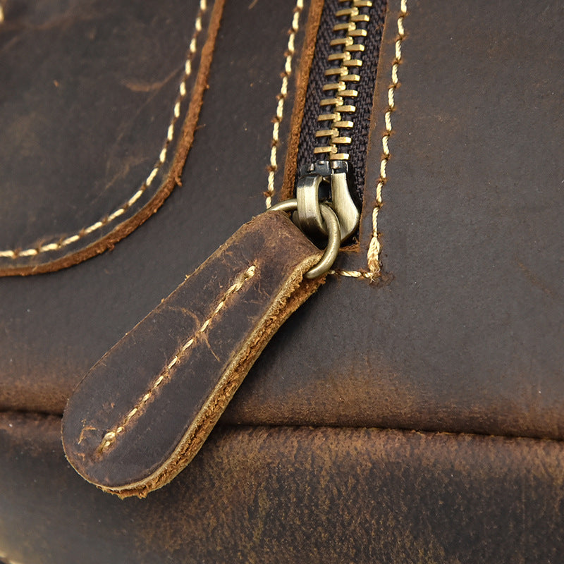 Sac à dos vintage effet cuir marron pour femme-14