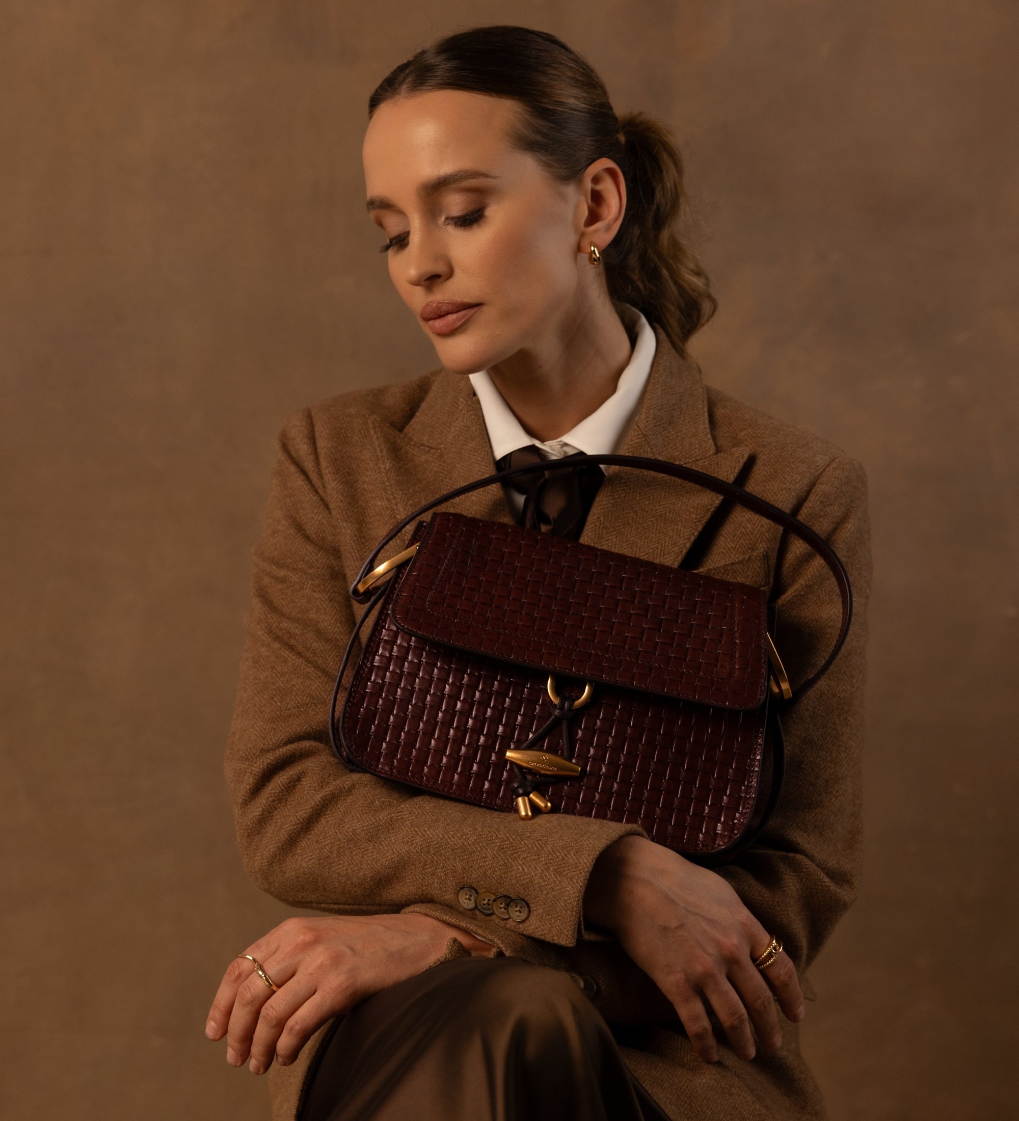 Sac à rabat effet cuir pour femme-2