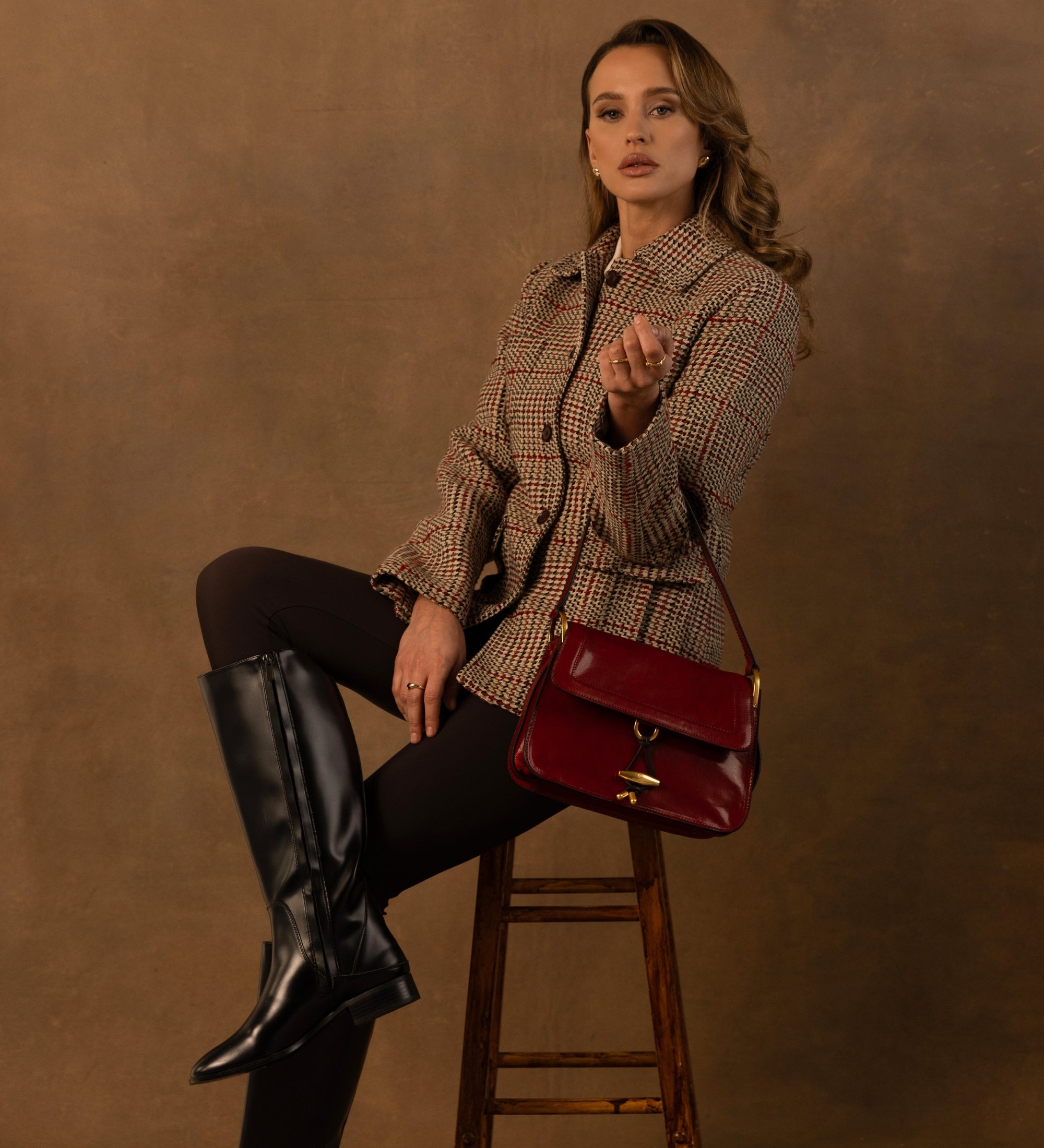 Sac à rabat effet cuir pour femme-53