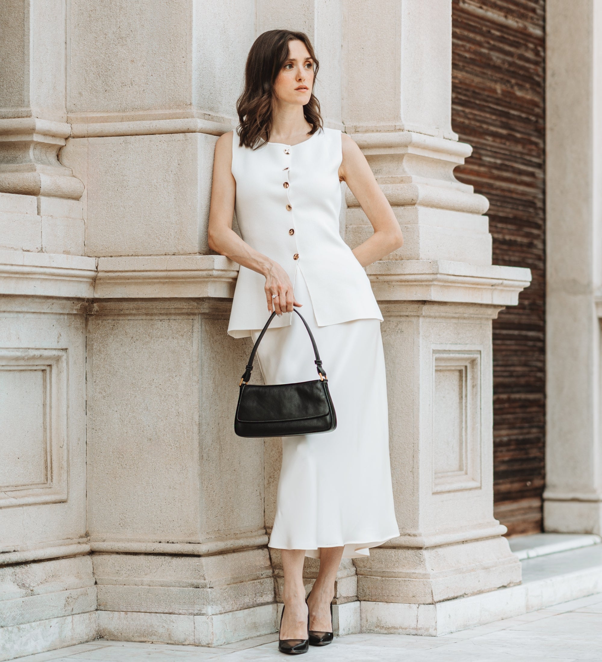 Sac baguette effet cuir pour femme-23