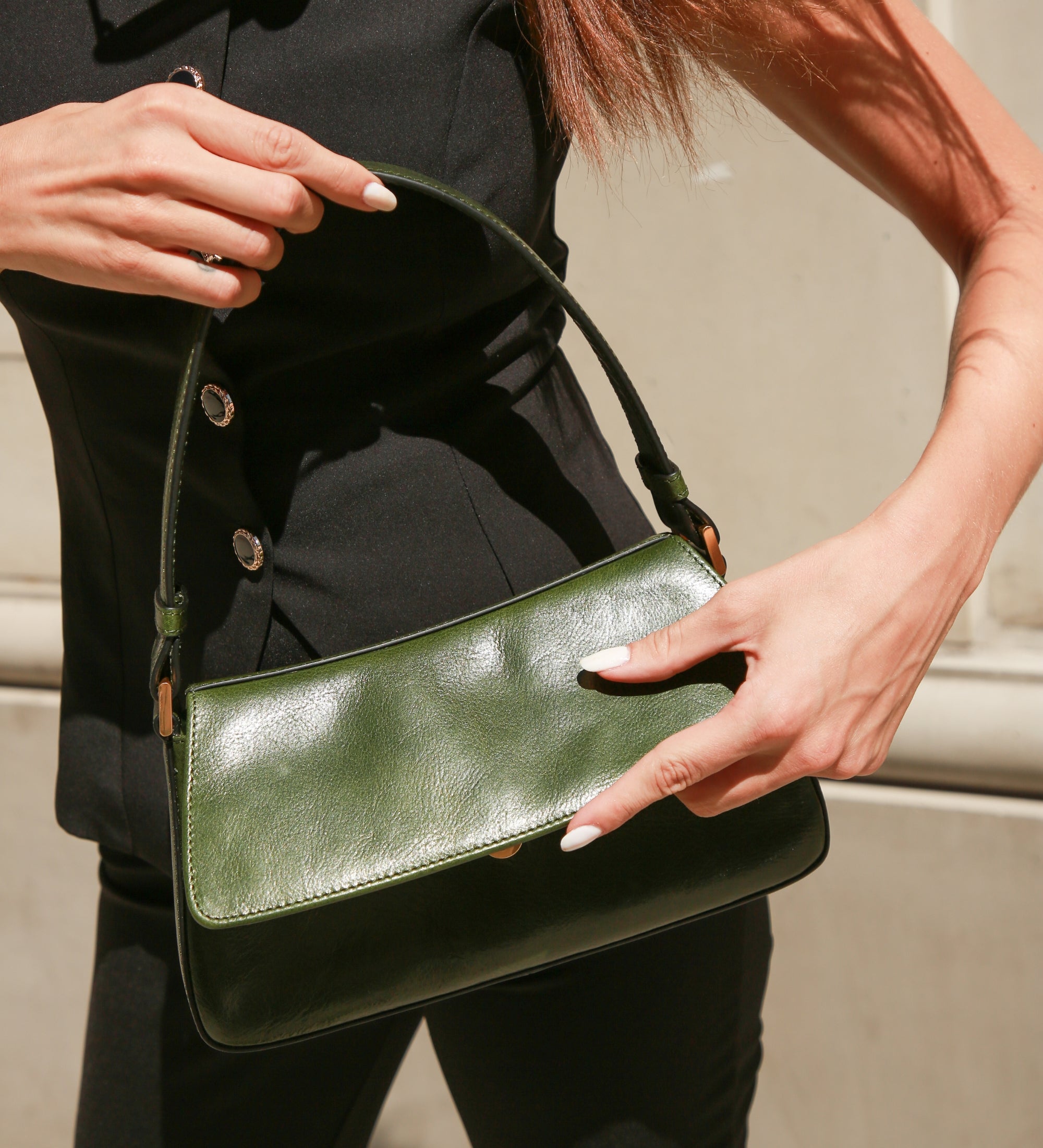 Sac baguette effet cuir pour femme-35