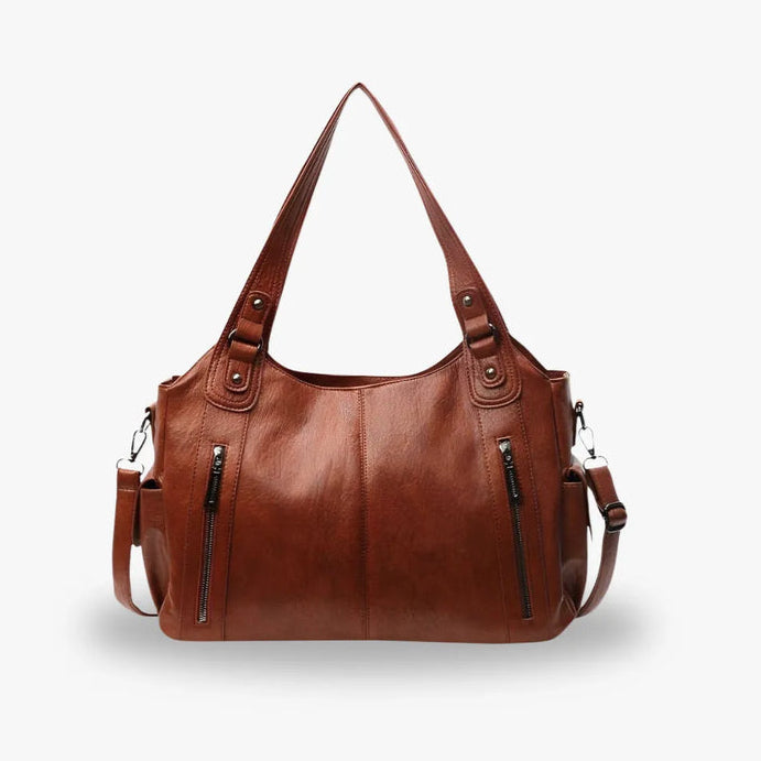 Sac bandoulière zippé effet cuir pour femme-21