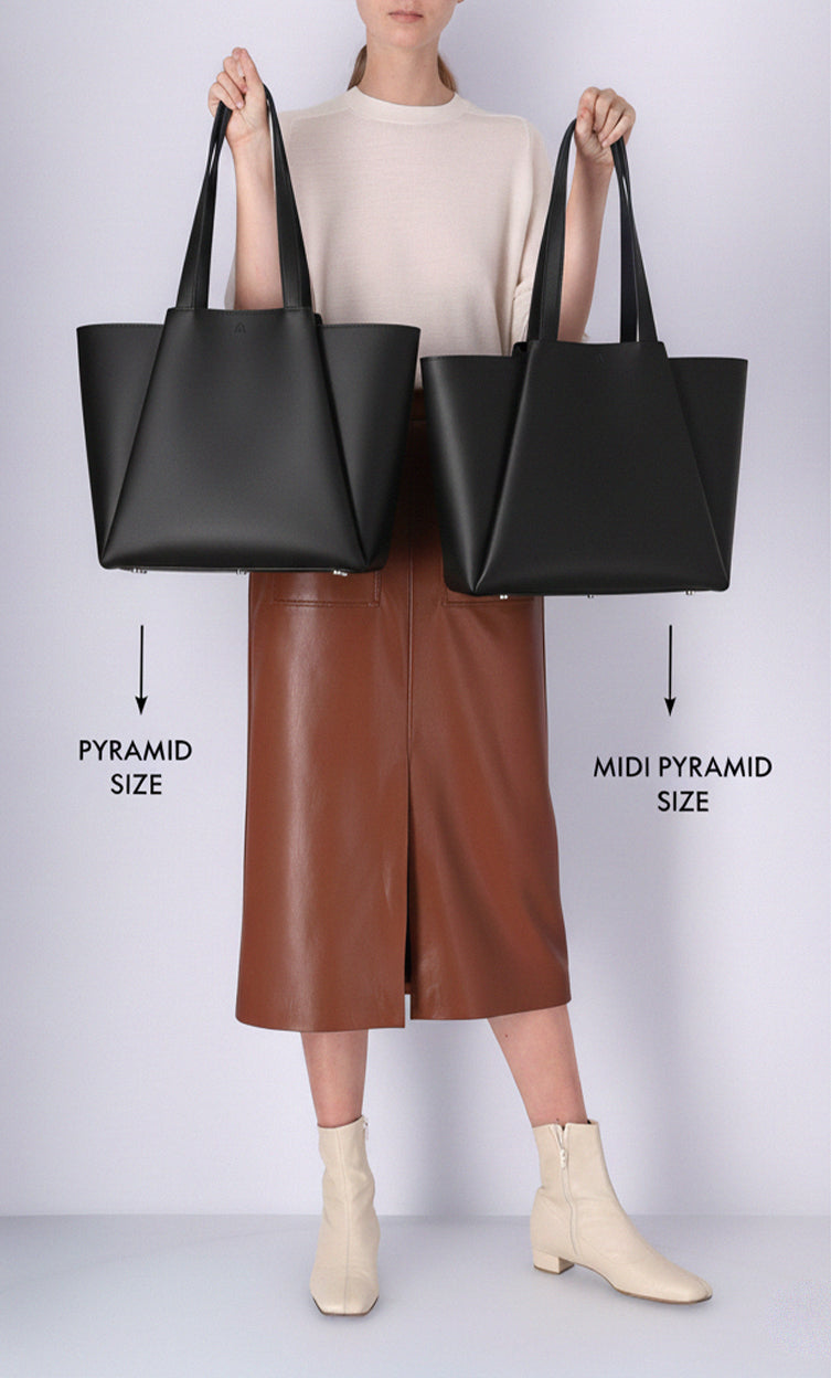 Sac cabas ordinateur effet cuir noir pour femme-3