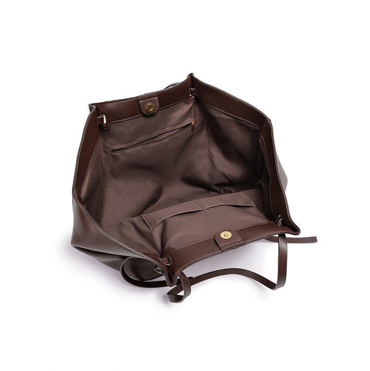 Sac de cours effet cuir grande capacité pour femme-10