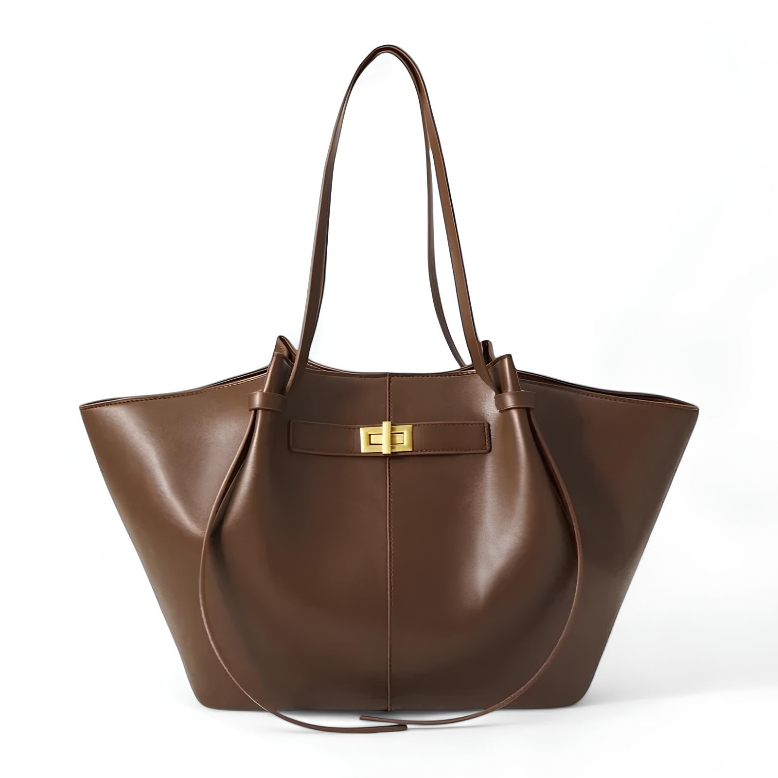 Sac de cours effet cuir grande capacité pour femme-13