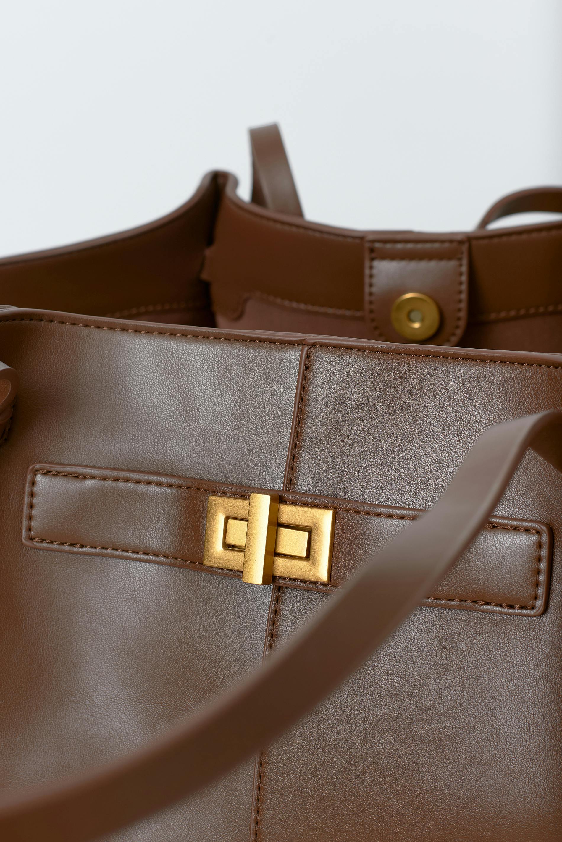 Sac de cours effet cuir grande capacité pour femme-15
