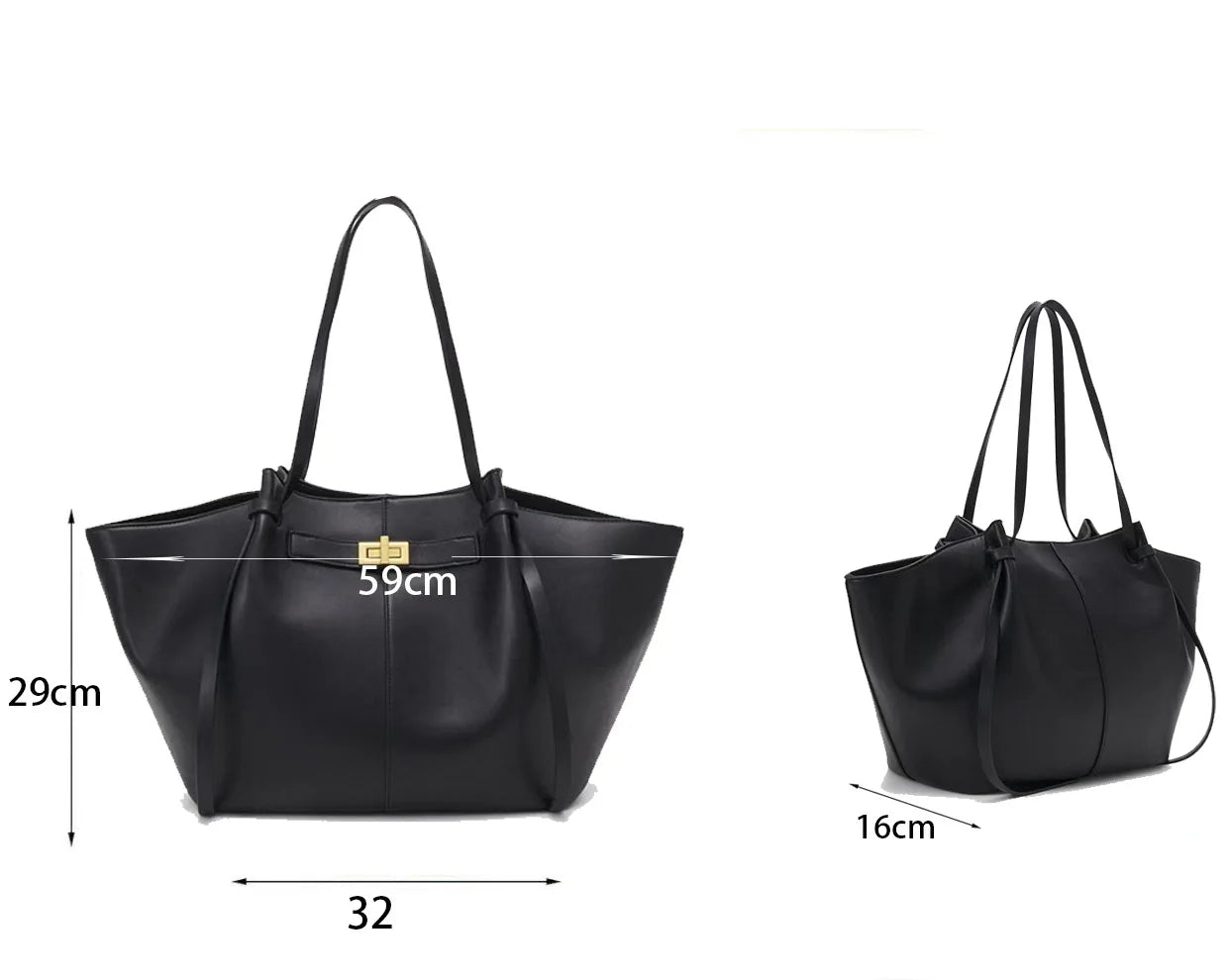 Sac de cours effet cuir grande capacité pour femme-6