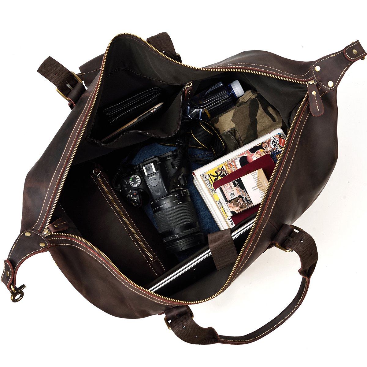Sac de voyage effet cuir pleine fleur-14