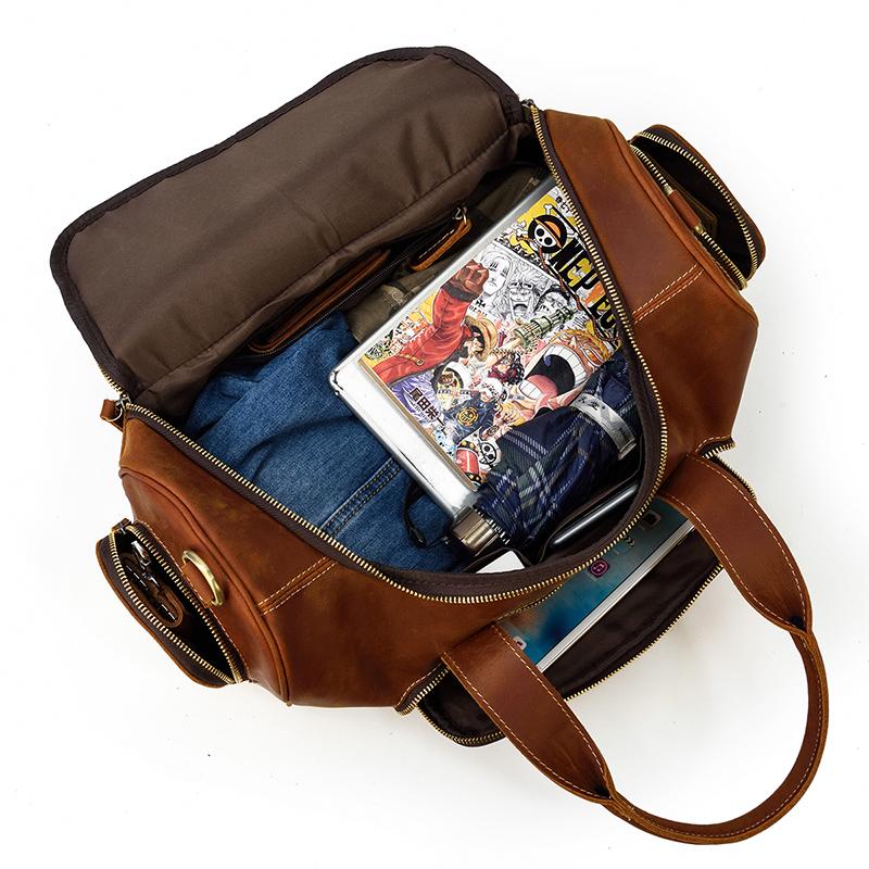 Sac de voyage effet cuir vintage pour homme-26