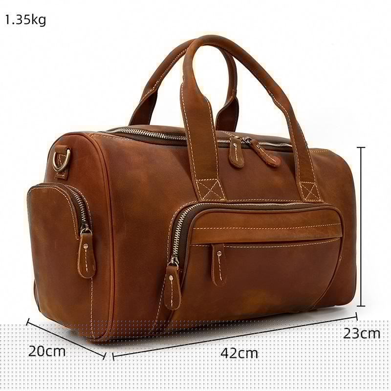 Sac de voyage effet cuir vintage pour homme-3