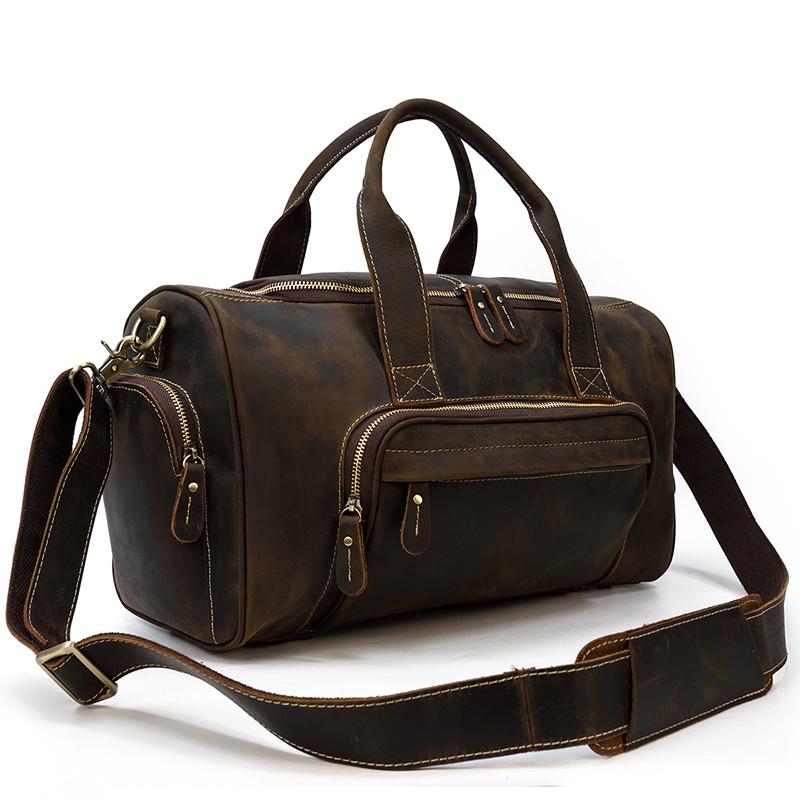 Sac de voyage effet cuir vintage pour homme-7