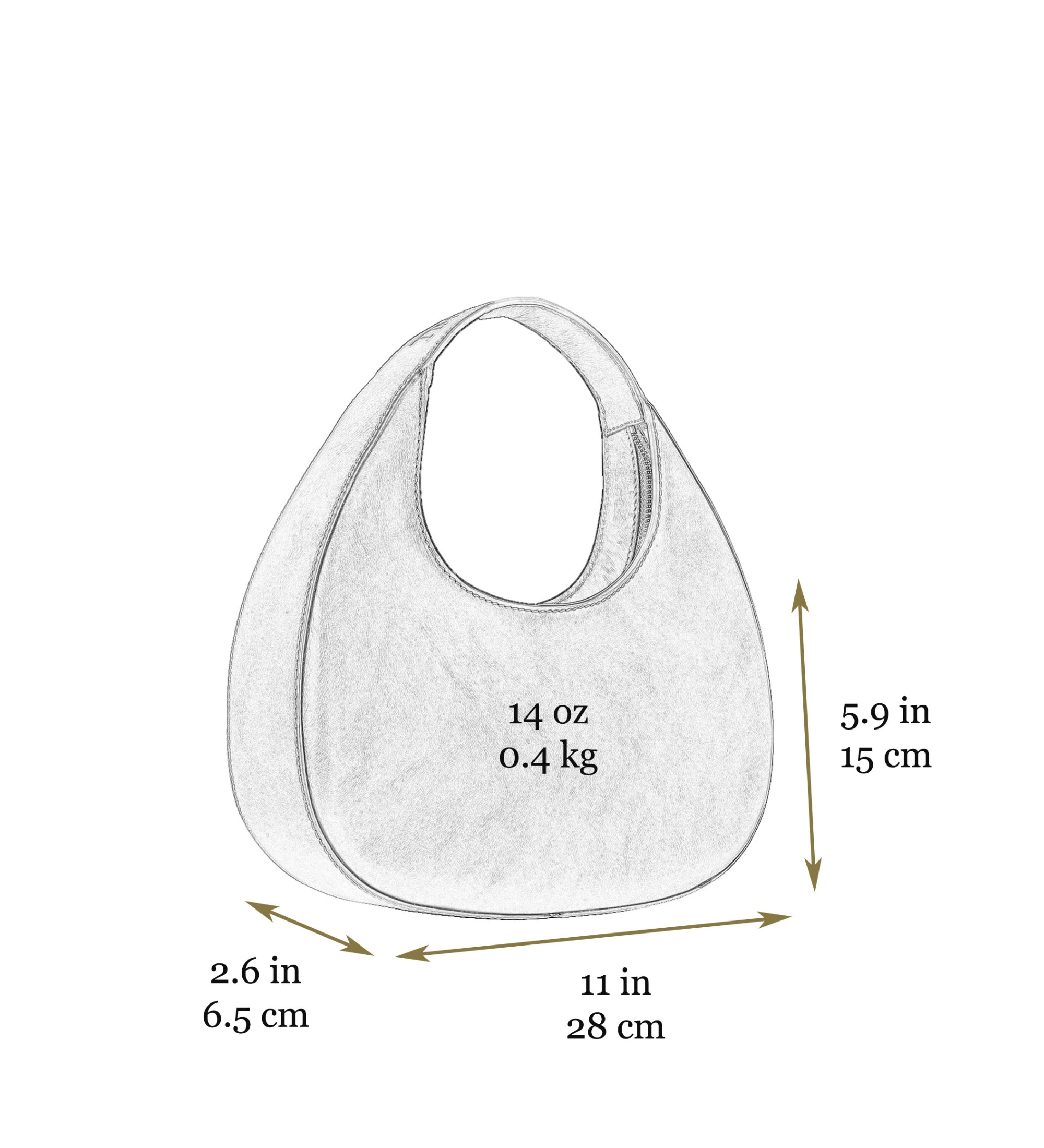 Sac demi-lune effet cuir pour femme-11