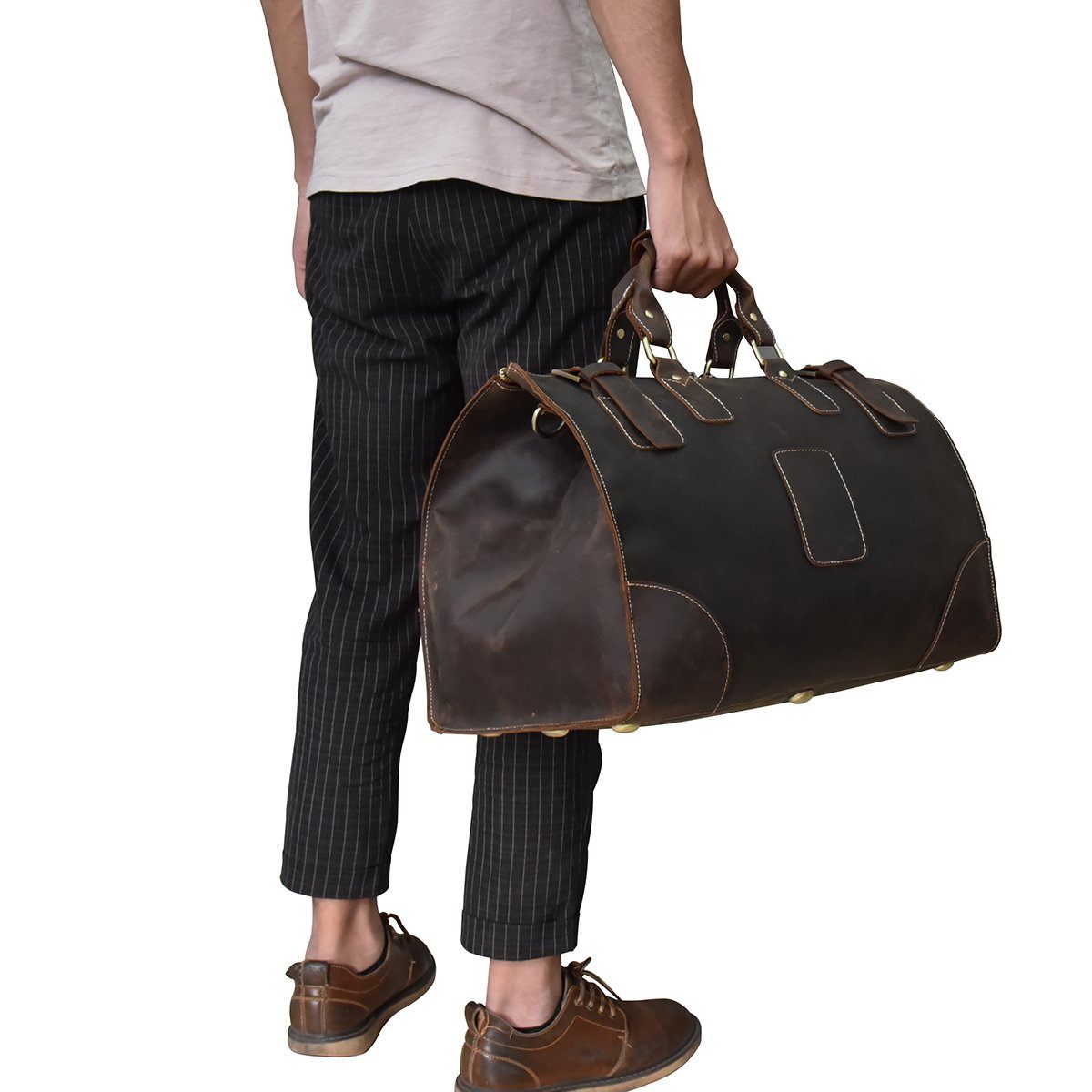 Sac duffle effet cuir vintage-18